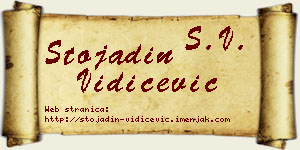 Stojadin Vidičević vizit kartica